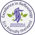 The official logo of the Association of Reflexologists (AOR), representing Jane Ford's affiliation with a recognized professional reflexology organization.